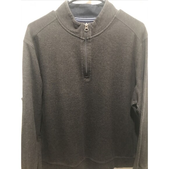 Men’s English Laundry 1/4 Zip Fleece Waffle Knit Pullover Sweater Size XL Gray - Picture 2 of 8